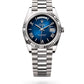ROLE_X OYSTER PERPETUAL DAY DATE 40 || SILVER BLUE
