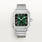 Cartier Santos Silver Green Automatic