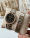 Michaee_l Kors Darci Toton Rose Gold Black
