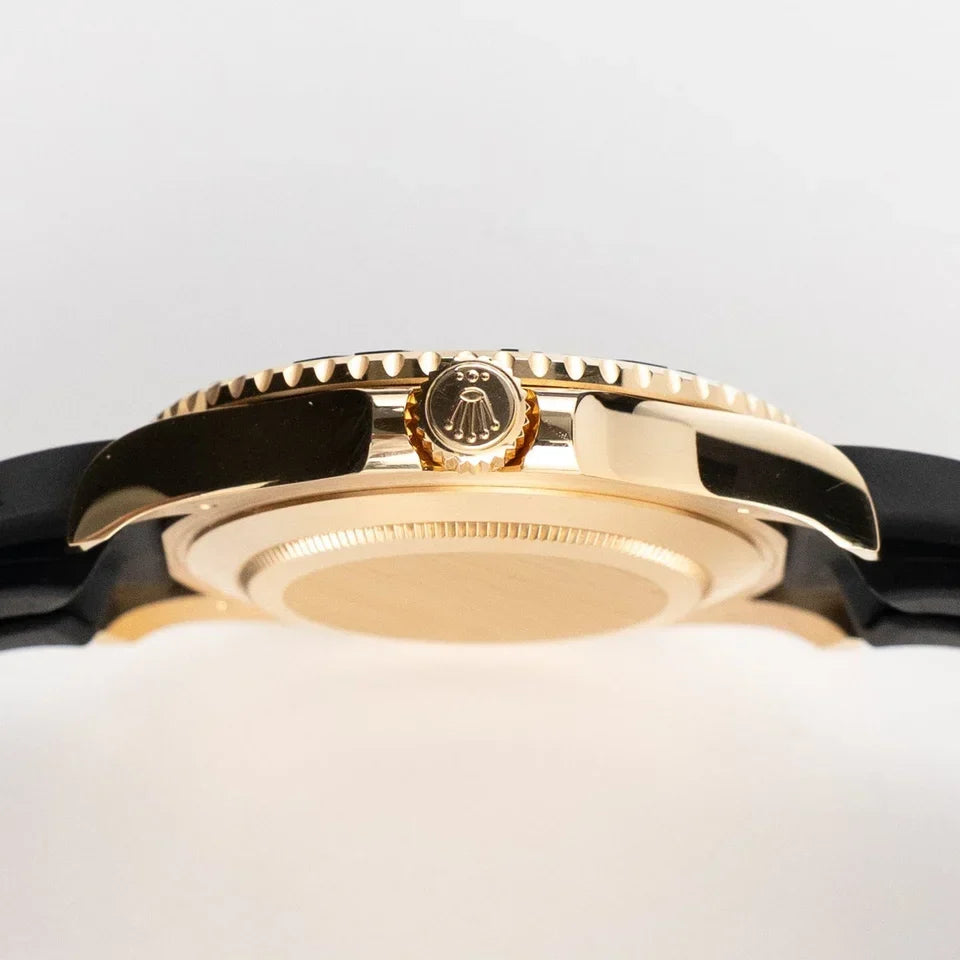 Role_x Yatch Master Yellow Gold Oysterflex Black Mint Mens Watch Luxury Edition Premium Quality watchhaven.in