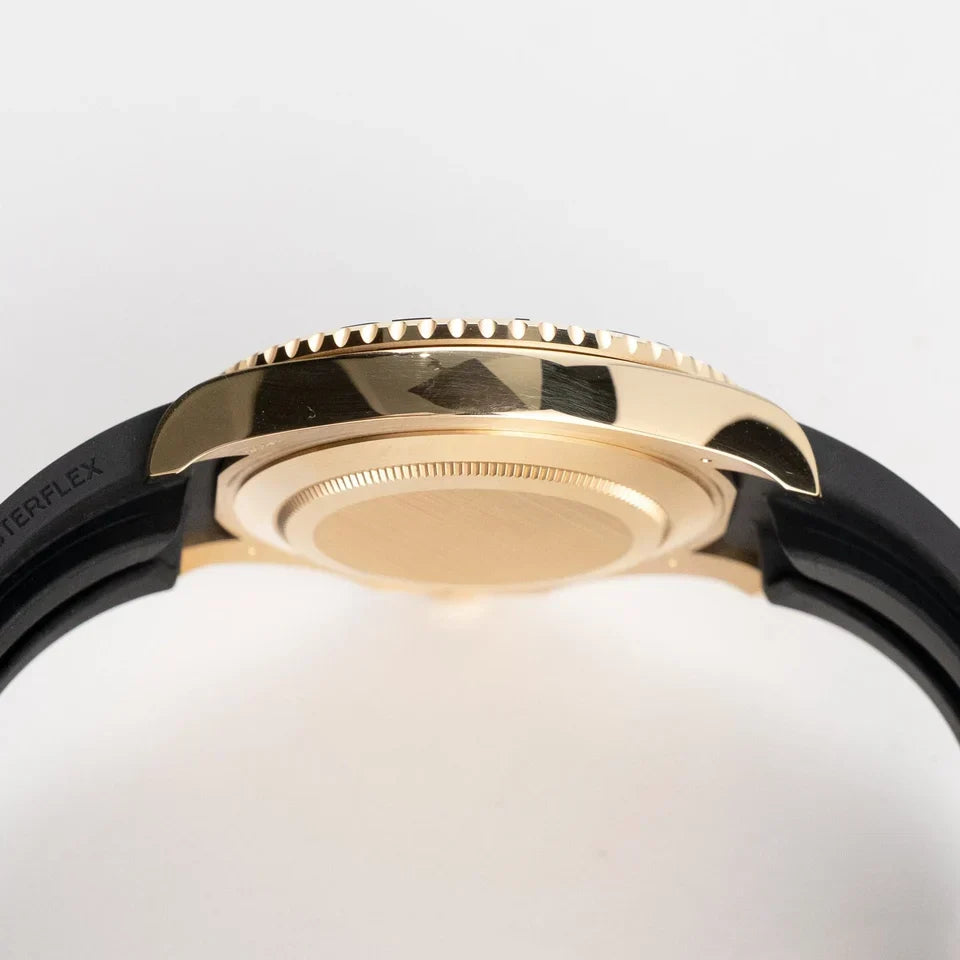 Role_x Yatch Master Yellow Gold Oysterflex Black Mint Mens Watch Luxury Edition Premium Quality watchhaven.in