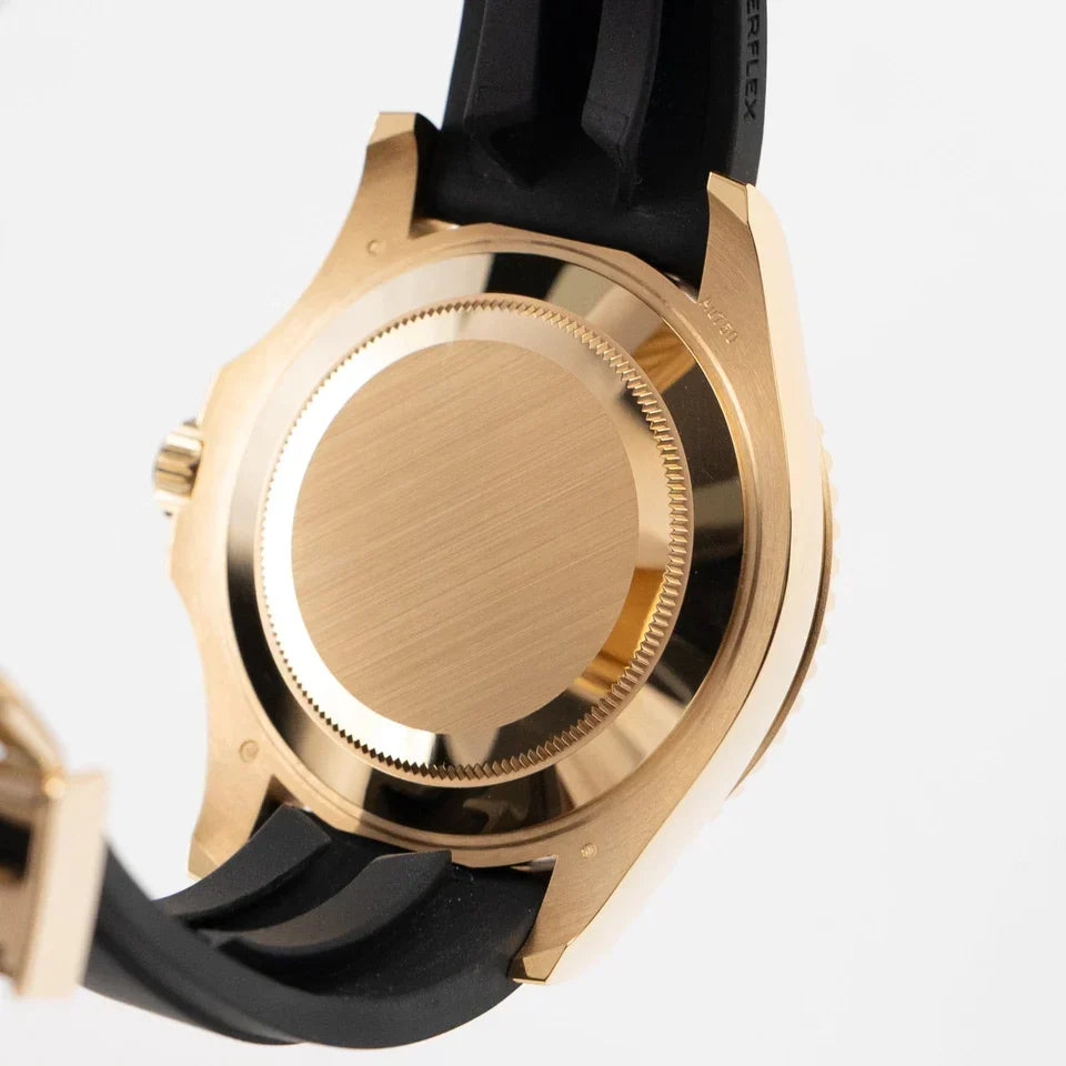 Role_x Yatch Master Yellow Gold Oysterflex Black Mint Mens Watch Luxury Edition Premium Quality watchhaven.in